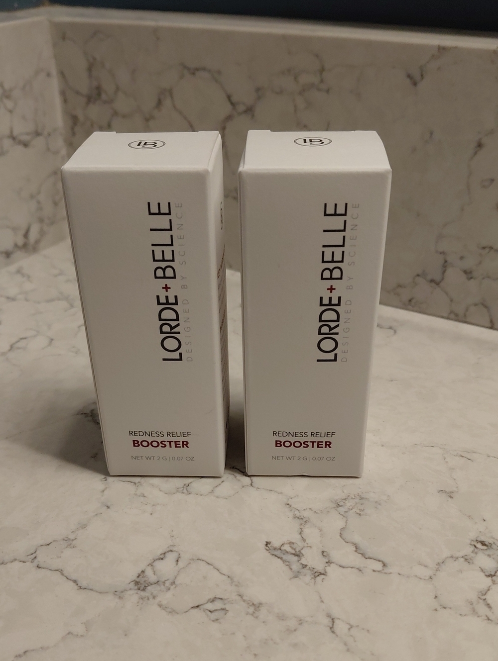 Lot Of 2 Lorde + Belle Redness Relief BOOSTER NEW In Box Nt Wt 2 G / 0.07 Oz